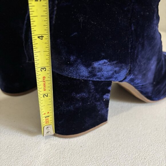 Madewell  The Jillian Ankle Boot in Blue Velvet, size 10 - Picture 10 of 10